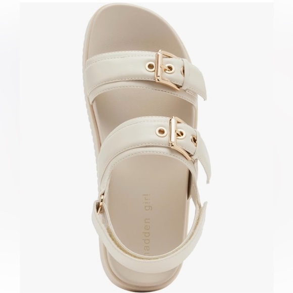 🆕 Madden Girl ✨ Women's Sprint Flat Sandals ✨ Size 9 ✨ Bone Paris ✨ - Picture 1 of 8